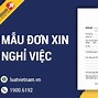 Mẫu Xin Nghỉ Việc Ở Nhật